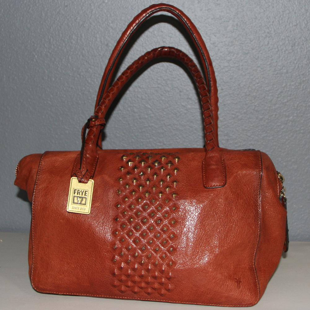 Frye Jesse Whiskey Leather Studded Satchel